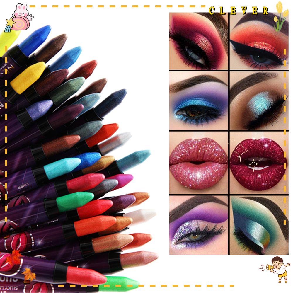 Thỏi Phấn Mắt Kiêm Bút Kẻ Môi 2 Trong 1 Không Thấm Nước Lâu Trôi