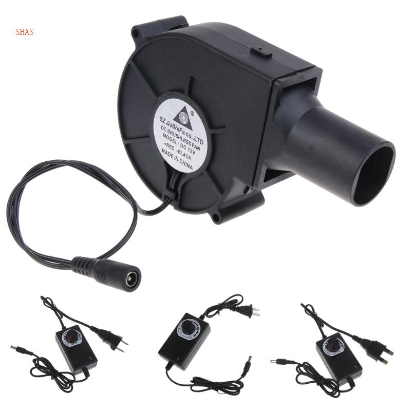 Quạt Thổi Lò Nướng BBQ Shas 9733 DC12V 4200R 110V 220V Dành Cho Cắm Trại Dã Ngoại