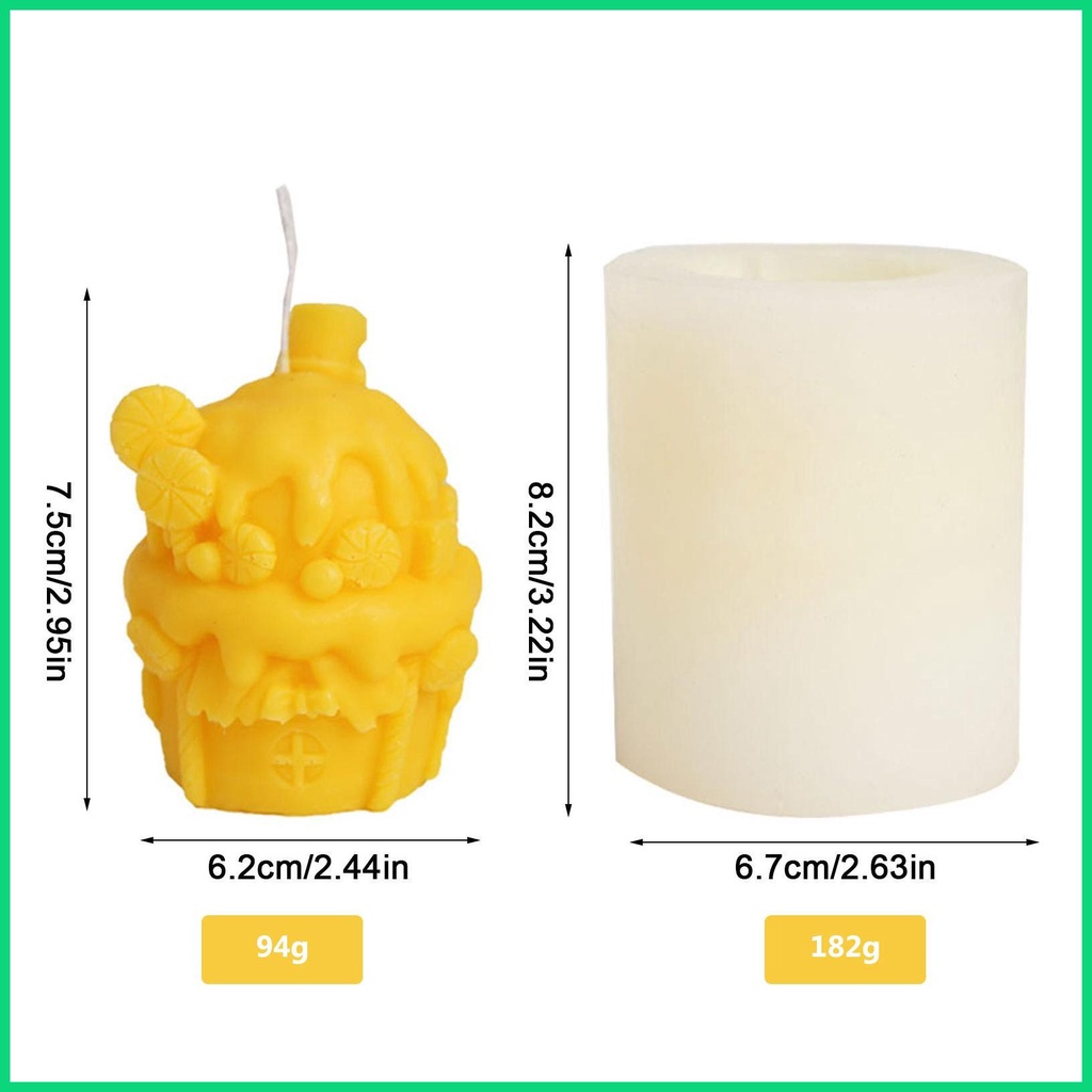 Khuôn Silicon Làm Nến Hình Ngôi Nhà Dễ Thương Đa Năng Có Thể Tái Sử Dụng