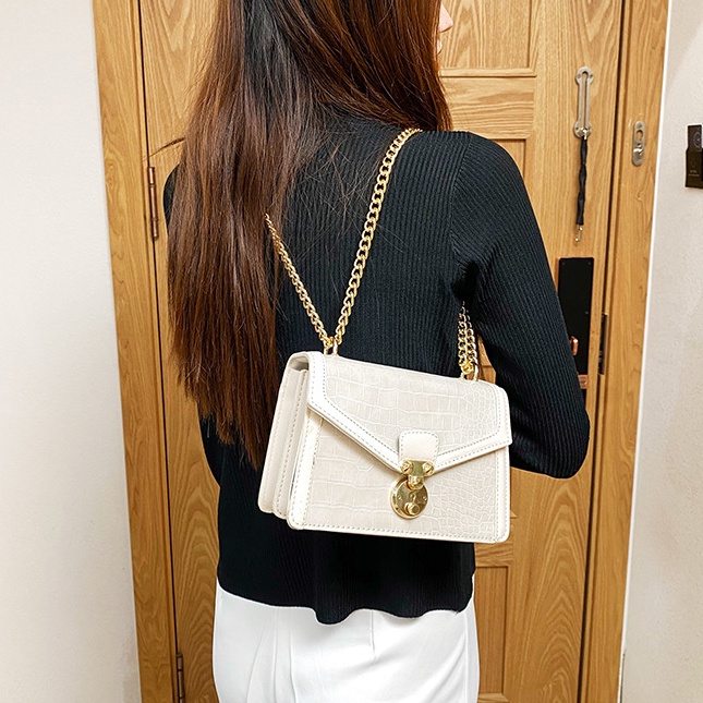Túi Đeo Chéo Họa Tiết Da Cá Sấu Phong Cách Hàn Quốc Thời Trang Cho Nữ