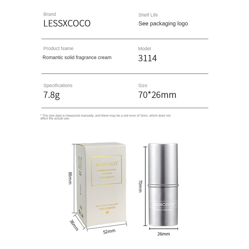 Wave Lessxcoco Nước hoa dạng đặc Nước hoa dưỡng nước hoa nam nữ Nước hoa lâu trôi chống mồ hôi Nước hoa cầm tay