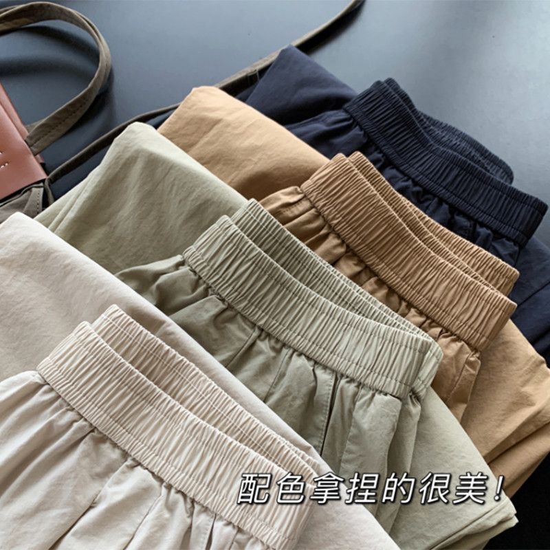 Quần Harem Cotton Lanh Mỏng Ống Rộng Phong Cách Mới Mùa Hè Cho Nữ 0 Tuổi