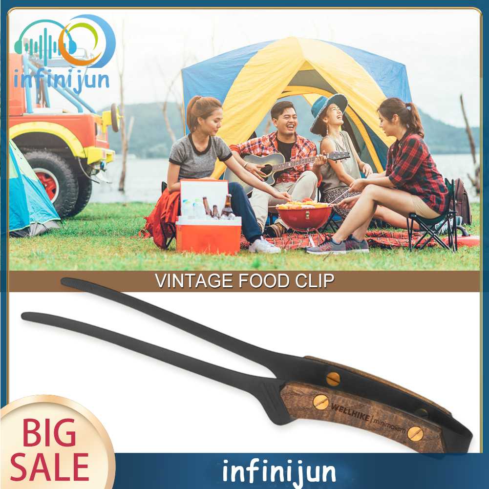 Kẹp Gắp Đồ Nướng BBQ Cổ Điển Chống Bỏng Cho Hoạt Động Cắm Trại Ngoài Trời