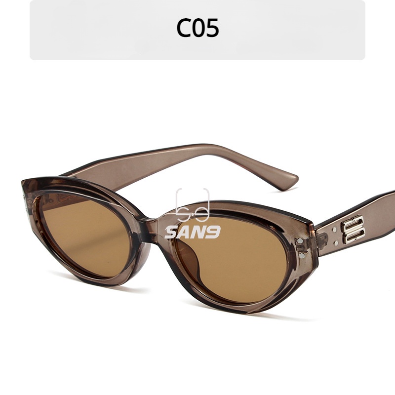 Kính Mát Mắt Mèo Gọng Kim Loại San9 Phong Cách Vintage