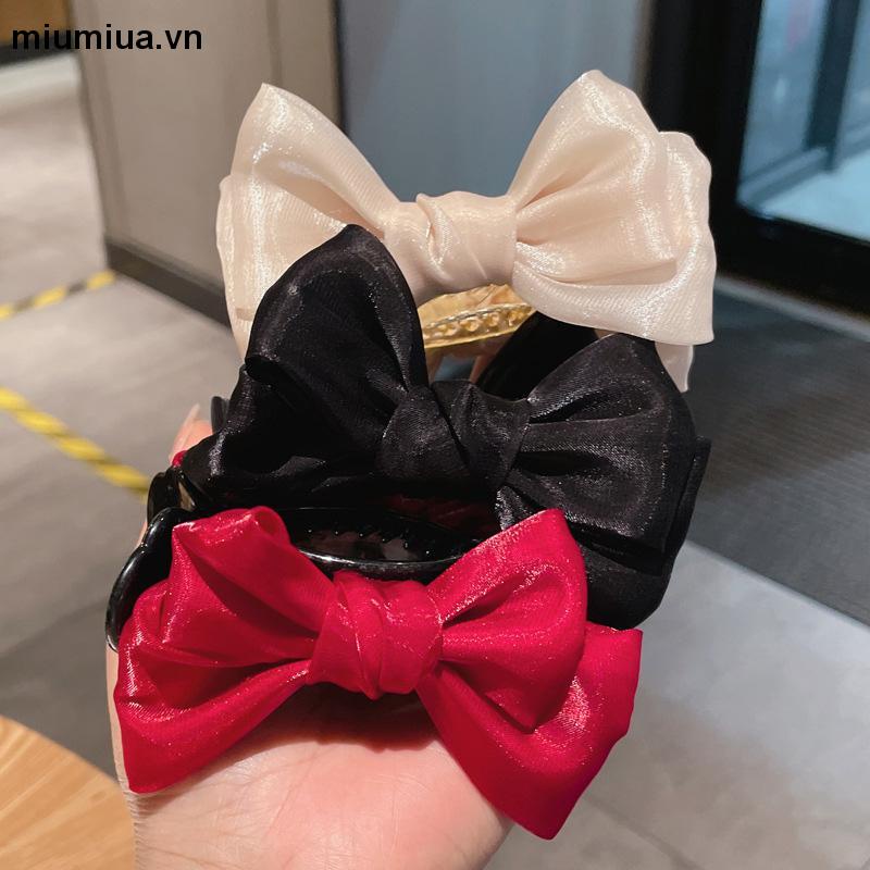 Miumiua🔮Kẹp Tóc Đính Nơ / Quả Bông Xinh Xắn Thời Trang Cho Nữ