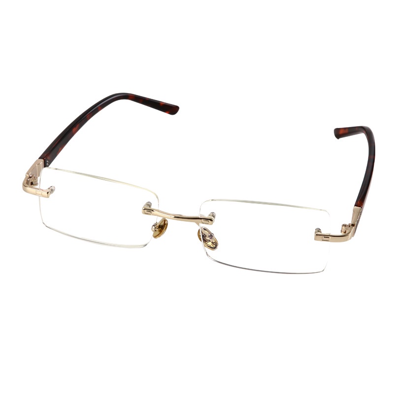 【+0°~+400°Mắt Kính Đọc Sách Chống Ánh Sáng Xanh Không Viền Mới Cho Nam