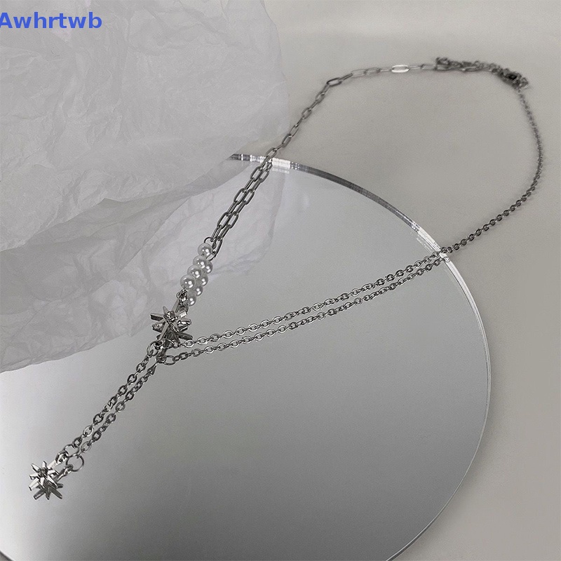 Vòng cổ Mặt Hình Ngôi Sao Đính Đá Zircon Ngọc Trai Thời Trang Mùa Hè Mới