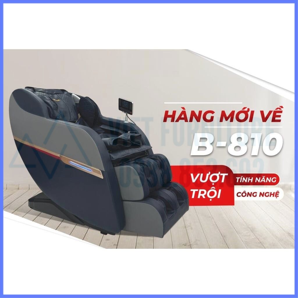 Ghế massage toàn thân BESTECH B810 - Bảng điều khiển cảm ứng tiếng việt, Máy massage trị liệu thông minh đa năng