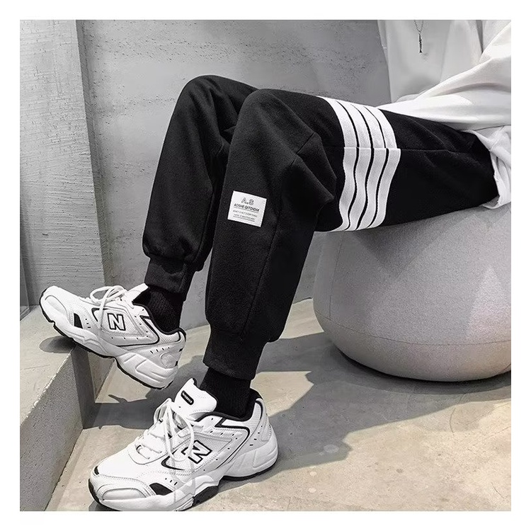 Quần Thể Thao Dài Viền Chữ Tương Phản Thời Trang Xuân Thu Cho Nam