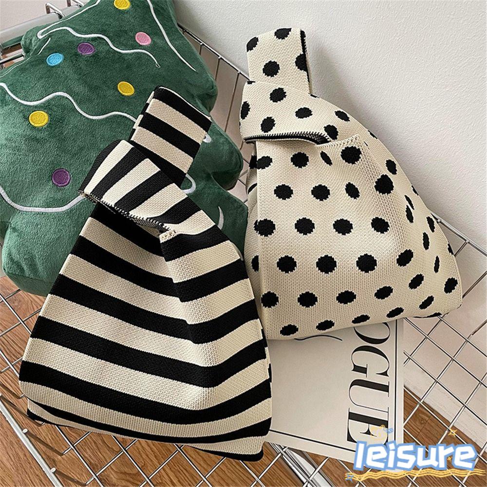 Túi Tote Chấm Bi Thắt Nút Xinh Xắn Hợp Thời Trang