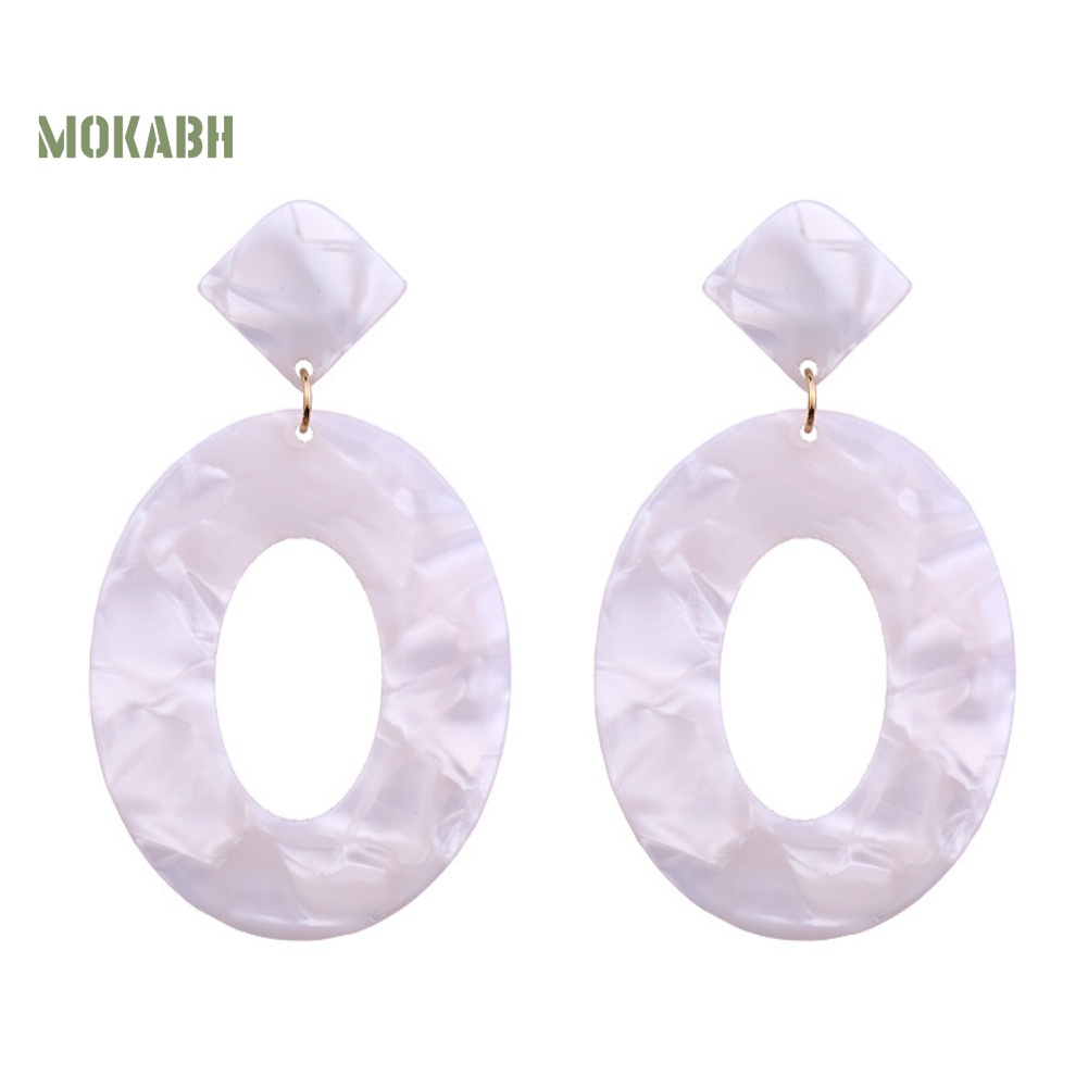 Bông Tai Hình Oval Rỗng Phong Cách Retro Thời Trang Cho Nữ