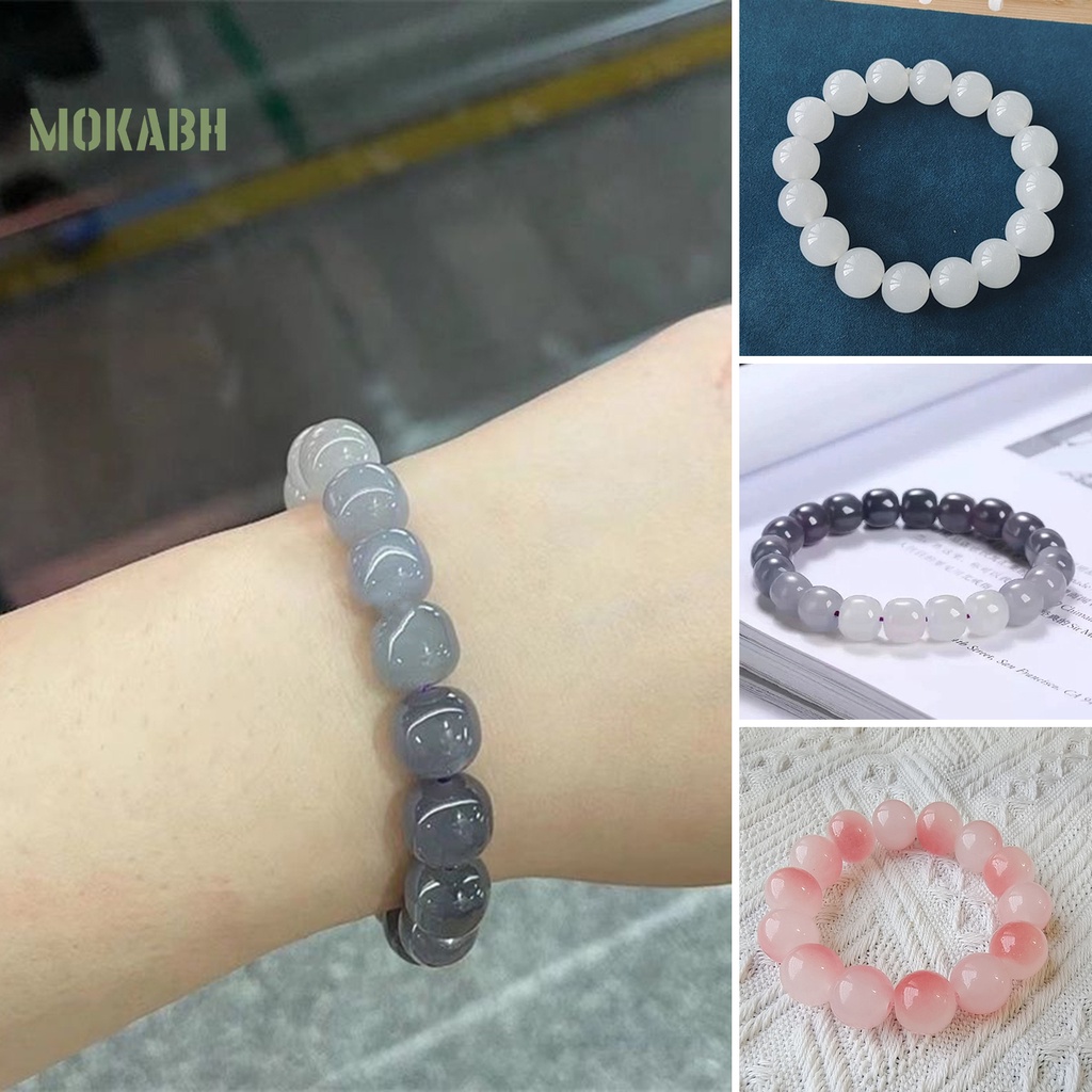 Vòng Đeo Tay Chuỗi Hạt Màu Loang Trong Suốt Thời Trang Thanh Lịch Dành Cho Nữ