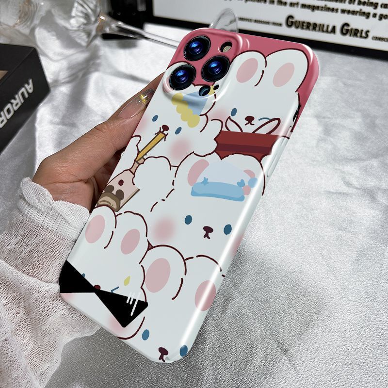 Ốp Điện Thoại Họa Tiết Hoạt Hình Chú Thỏ Dễ Thương Cho Iphone 8iPhone13117 plus xsmax xr12 / / 14pro CVL7