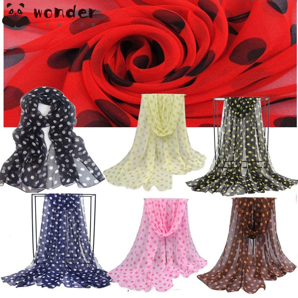 Khăn Choàng Cổ Chống Nắng Họa Tiết Chấm Bi Thời Trang Mùa Hè Cho Nữ
