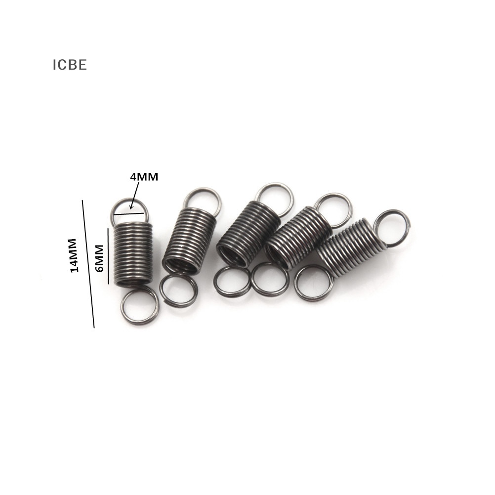 Set 10 Lò Xo Căng Nhỏ Bằng Thép Không Gỉ 15mm Kèm Móc Cho Đồ Chơi Tensile DIY