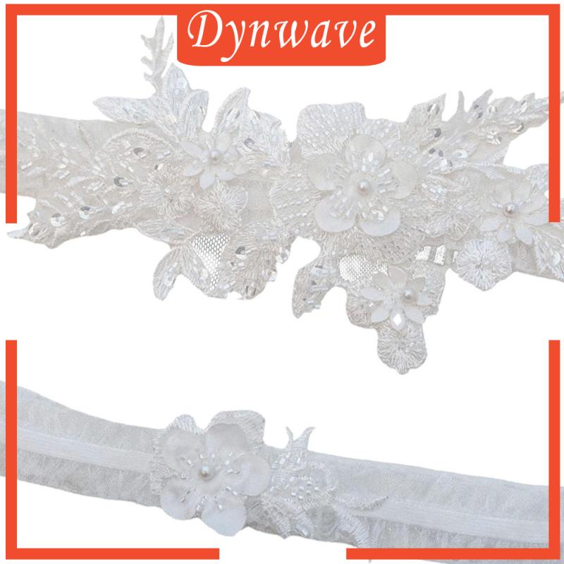 Set 2 Vòng Ren Đeo Đùi Họa Tiết Hoa Cho Tiệc Cưới