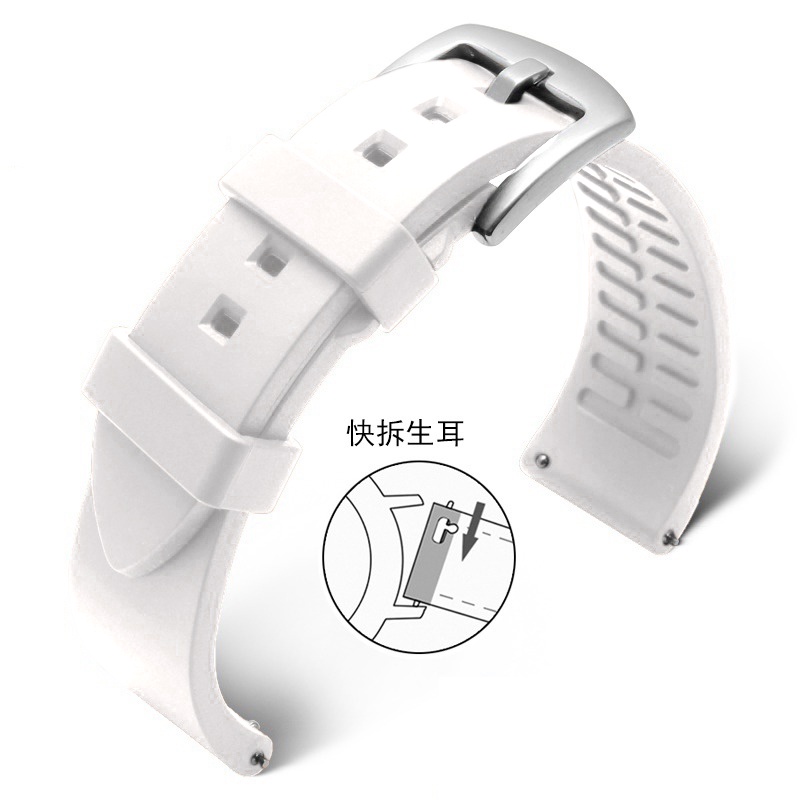 Dây Đeo Đồng Hồ Bằng Silicone Mềm 18mm 19mm 20mm 21mm 22mm 24mm Cho Rolex