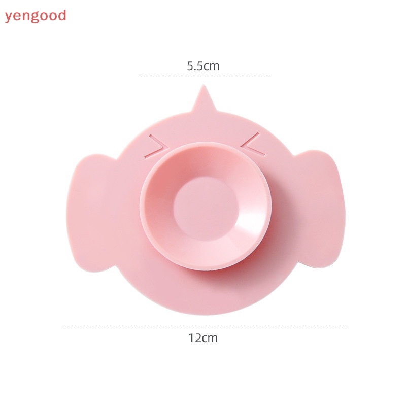 (YGD) Cốc Silicon Hai Mặt Cố Định Chống Cắt Có Giác Hút Cố Định Bàn Ăn Cho Bé l er