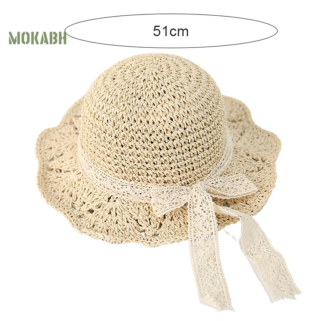 [Mok Abh] Mũ Vành Tròn Rỗng Có Thể Điều Chỉnh Kích Thước Cho Bé Gái