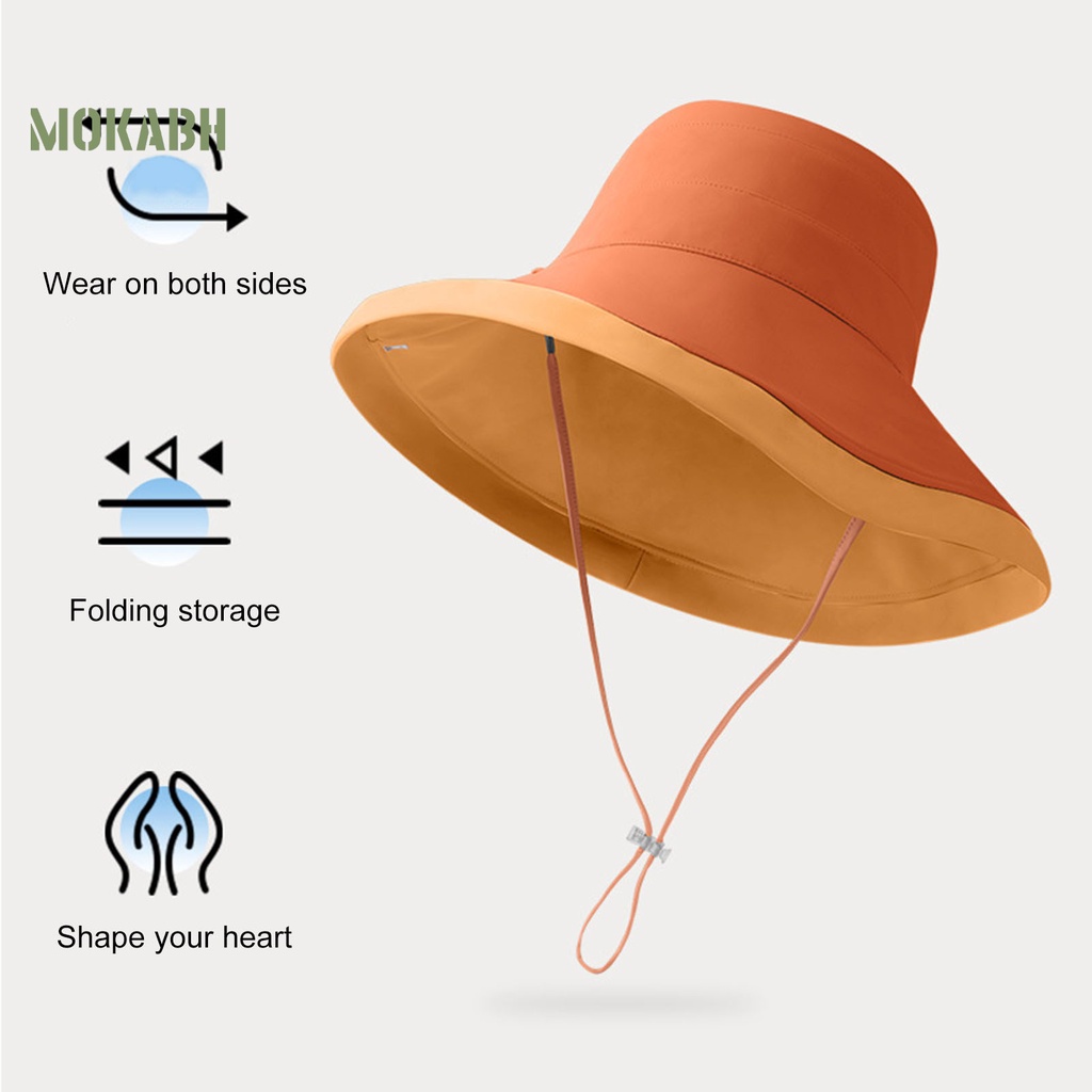 Nón Vành Tròn Màu Sắc Tương Phản Chống Tia UV Cho Nữ