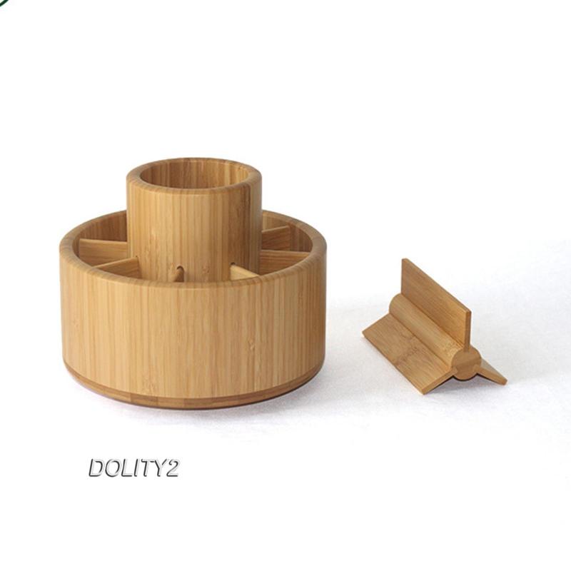 Giá Đỡ Cọ Trang Điểm Bằng Tre Xoay 360 Độ Dolity2