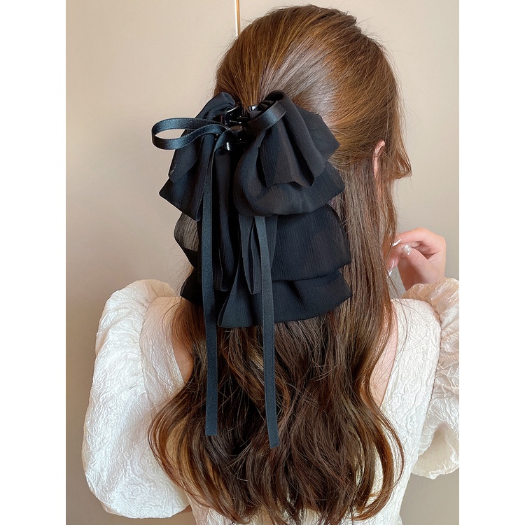 Kẹp Tóc Dạng Nơ Phong Cách Pháp Thanh Lịch Cho Nữ