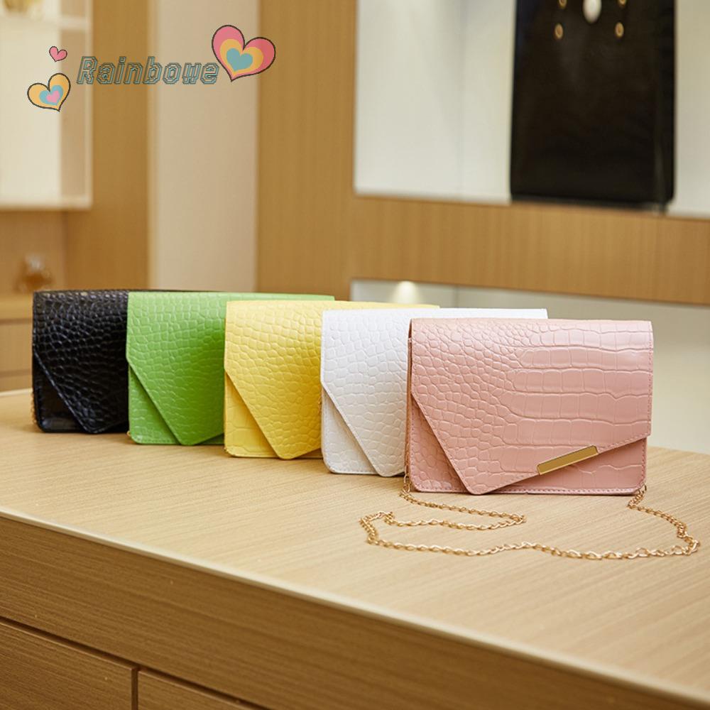 Túi Đeo Chéo Mini Màu Cầu Vồng Thời Trang Cho Nữ