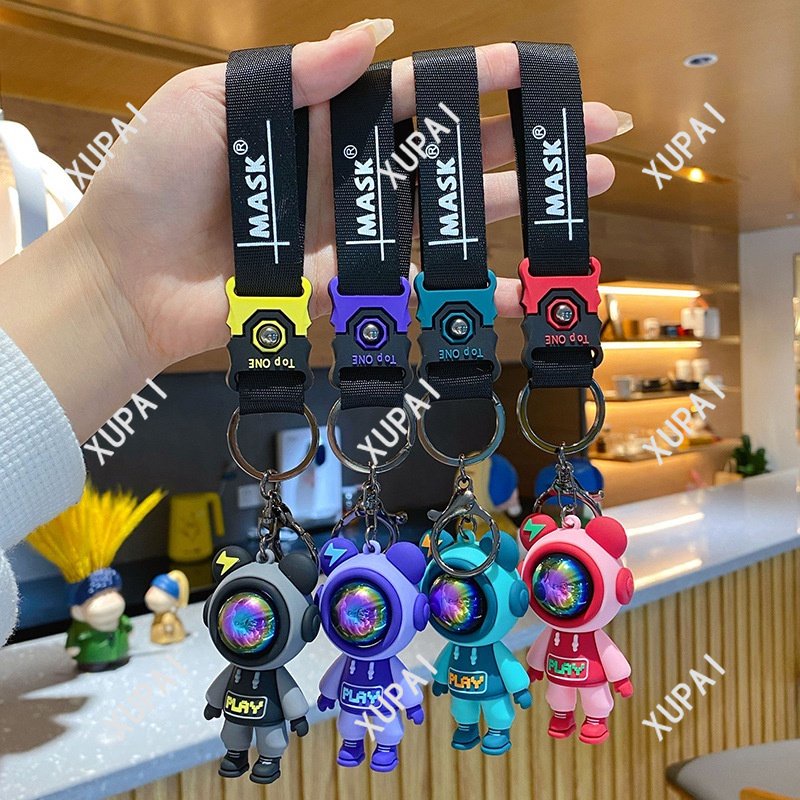 Móc Khóa Hình Gấu Bông Phi Hành Gia Dễ Thương