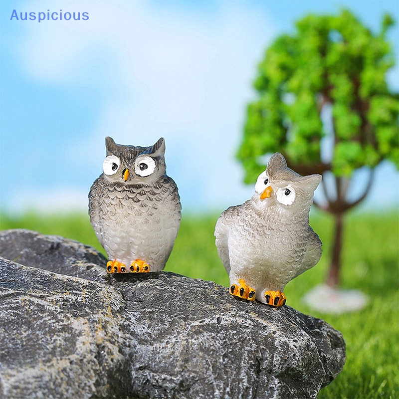 Mô Hình Chim Cú Bằng Nhựa Resin Dễ Thương Dùng Trang Trí Tiểu Cảnh DIY