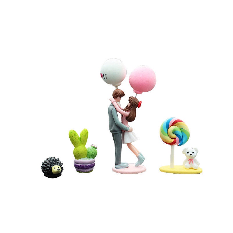 New for Girls Creative Dashboard Car Decoration Couple Cartoon Stereo Car Interior Decoration Girlfriend Gift E9pz