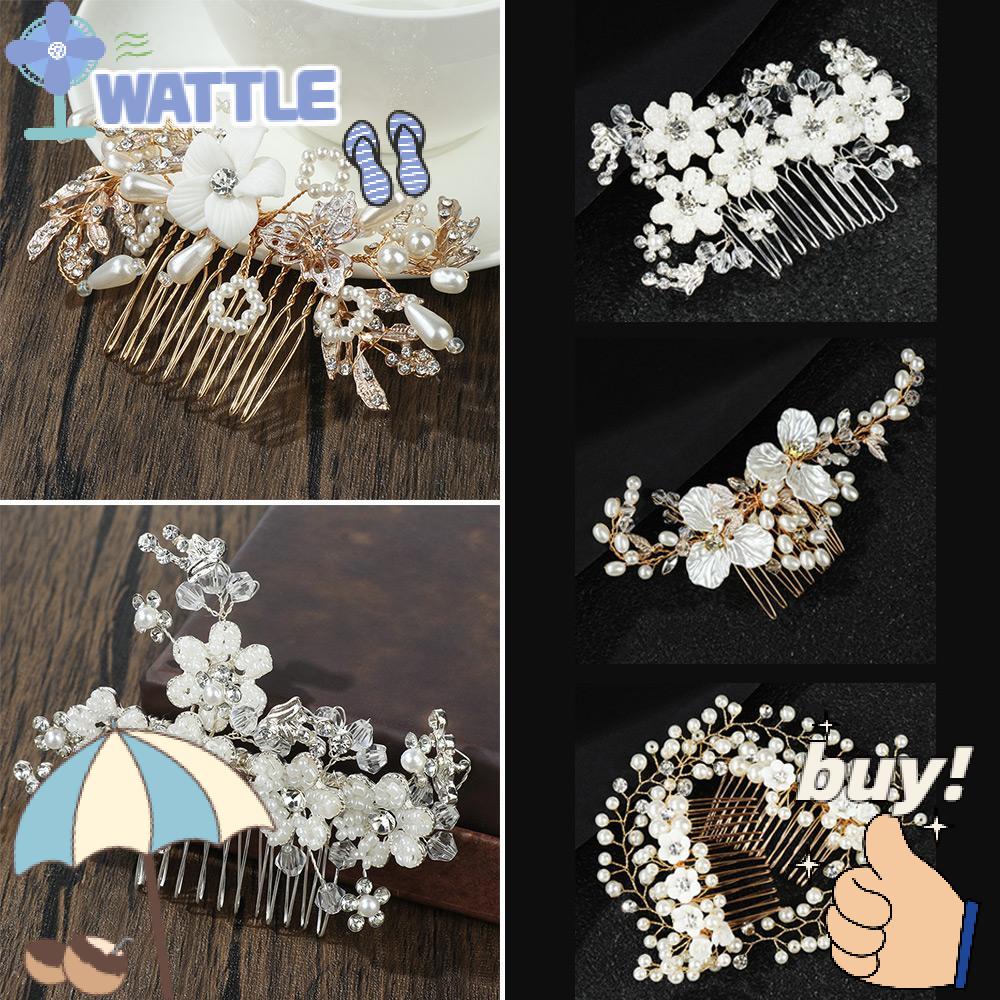 Lược Cài Tóc Đính Đá Xinh Xắn Cho Cô Dâu