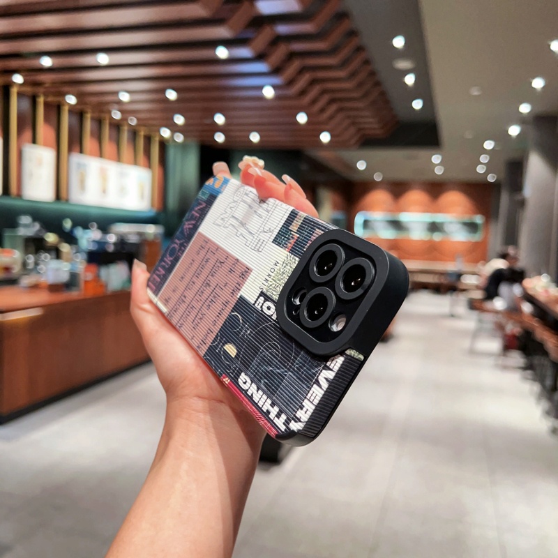 Ốp Điện Thoại TPU Mềm Kết Cấu Da Chống Trượt Chống Sốc Cho iPhone 14 Pro Max 13 12 11 Pro X XS XR 7 8 Plus SE Sự Bảo Vệ