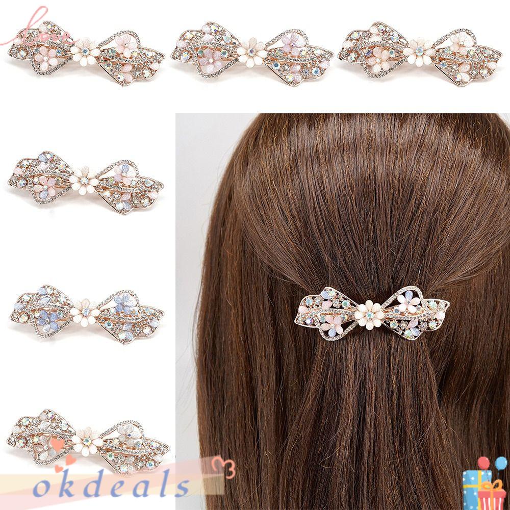 Kẹp Tóc Hình Hoa Lấp Lánh Cho Nữ