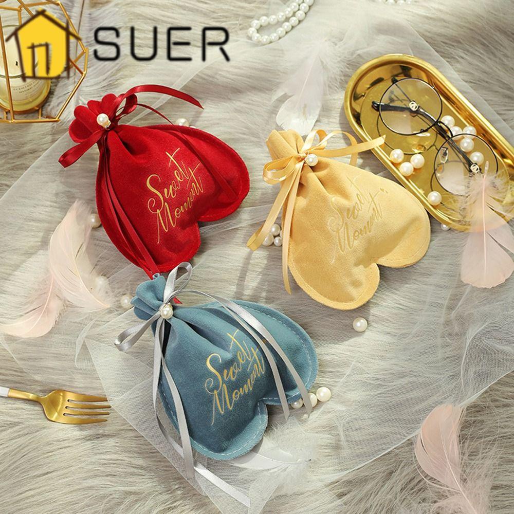 Set 2 Túi Đựng Quà Hình Trái Tim Cho Lễ Phục Sinh