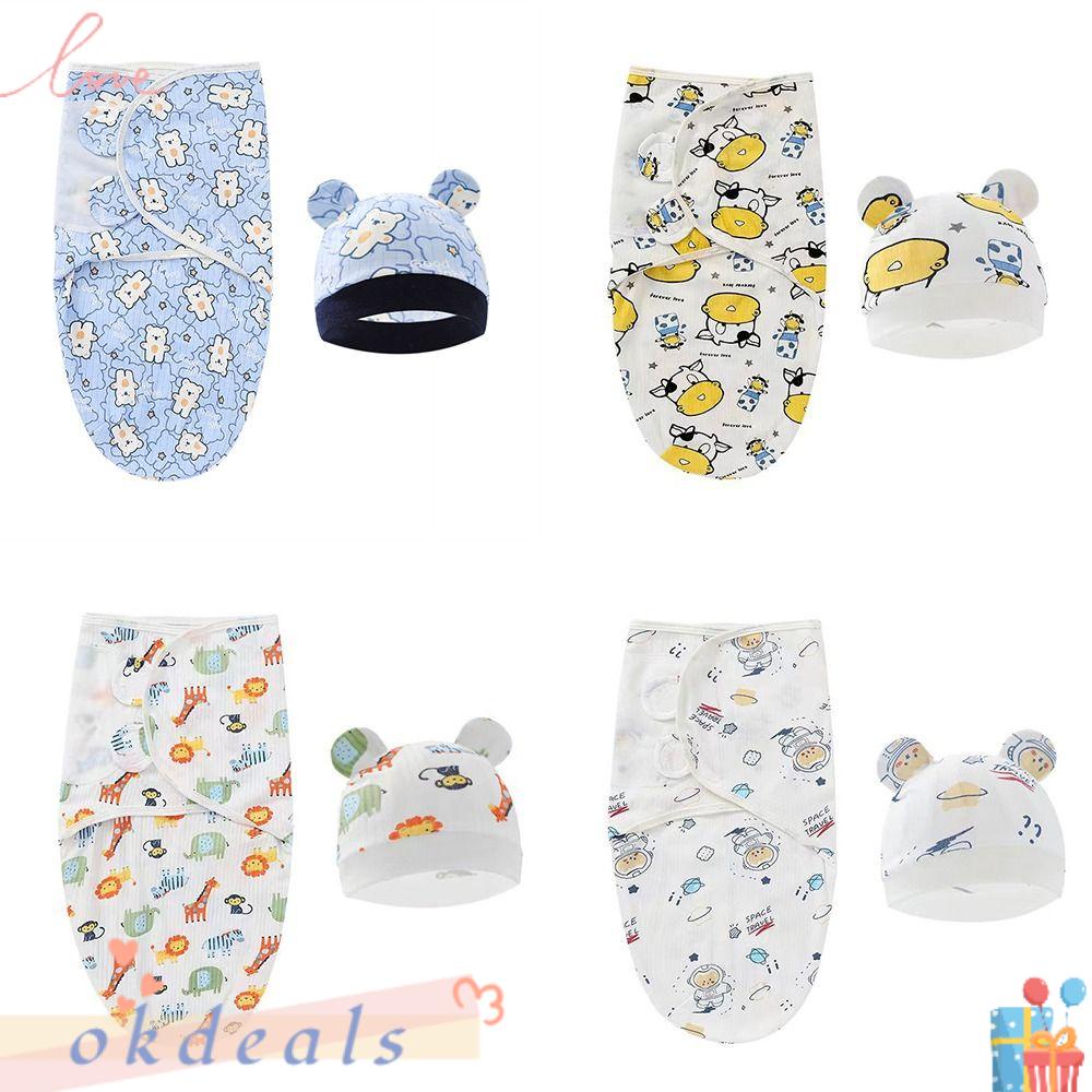 Chăn Quấn Em Bé Chất Liệu Cotton Họa Tiết Hoạt Hình Dễ Thương