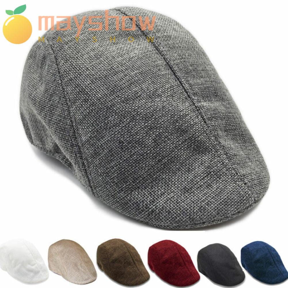 Mũ Beret Vải Lanh Chống Nắng Thời Trang Đi Lái Xe Dành Cho Nam Giới