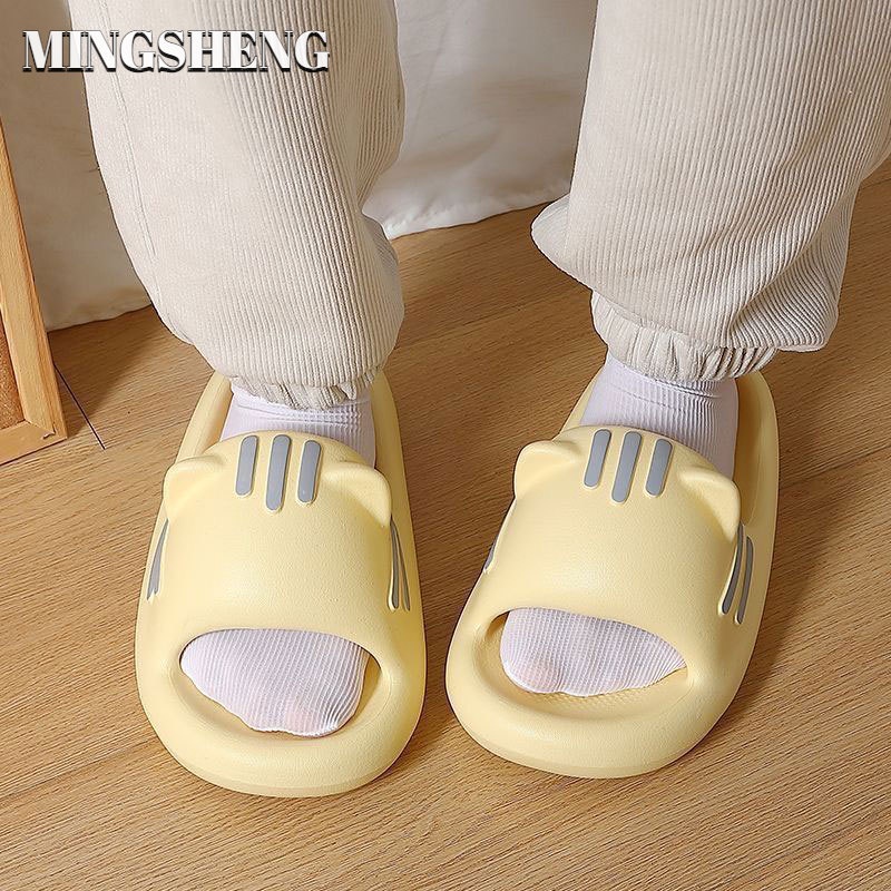 Ms Dép Đi Trong Nhà Đế Dày Khử Mùi Thiết Kế Tai Mèo Dành Cho Cặp Đôi