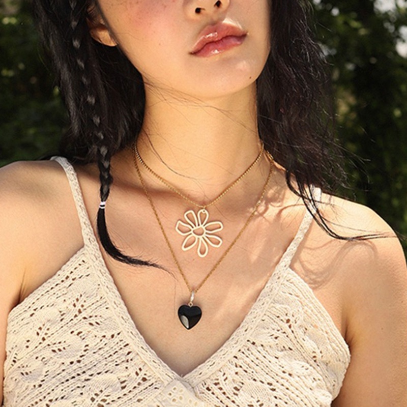 Vòng cổ Mặt Hoa Phong Cách Hip Hop Thời Trang Cho Nữ