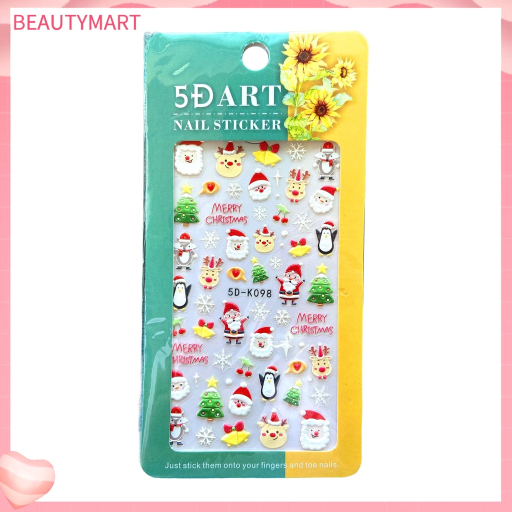 Miếng Dán Trang Trí Móng Tay Tự Dính Họa Tiết Tinh Tế Màu Sắc Sống Động Dễ Sử Dụng DIY