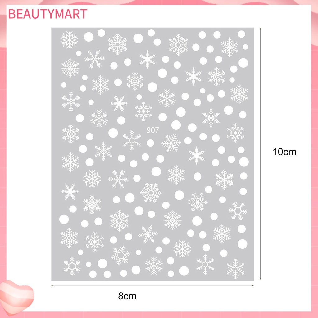 Miếng Dán Trang Trí Móng Tay Không Phai Siêu Mỏng In Họa Tiết Giáng Sinh Cho Nữ