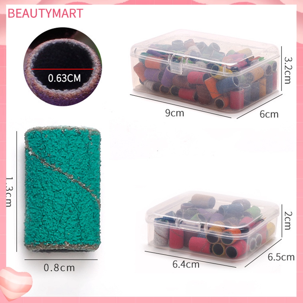 Bộ 50 / 100 Vòng Nhám Nhiều Màu Sắc Dùng Đánh Bóng Móng Tay