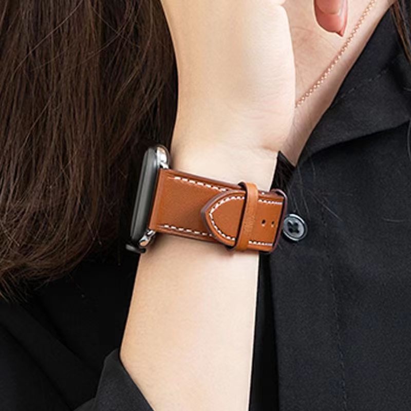 Dây Đeo Bằng Da Chuyên Dụng Cho Đồng Hồ Thông Minh Apple watch 49mm 45mm 38mm 42mm 40mm 41mm 44mm 49mm iWatch series 5 6 SE 7 8 3 2 1