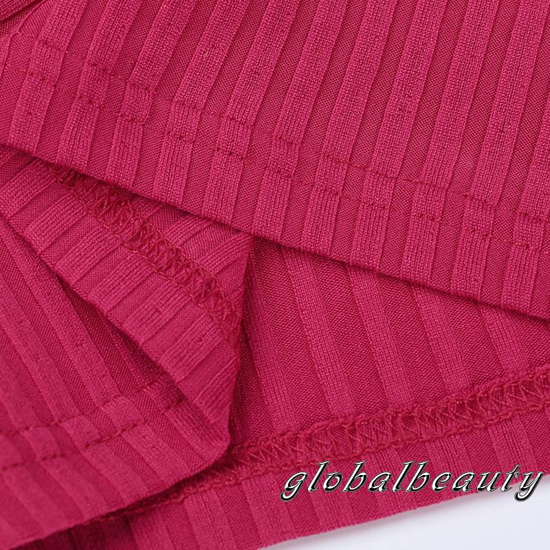 Áo Croptop Dệt Kim Hai Dây Màu Trơn Thời Trang Mùa Hè Dành Cho Nữ