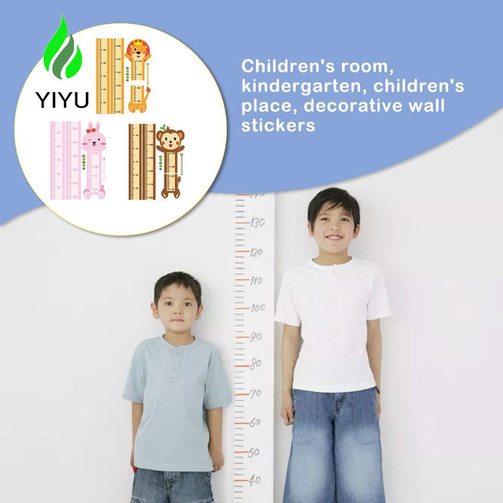 YIYU Giấy Dán Tường Đo Chiều Cao Cho Bé Hình Động Vật 1 Thước Đo Chiều Cao Bằng PVC Chống Nước Tiện Dụng