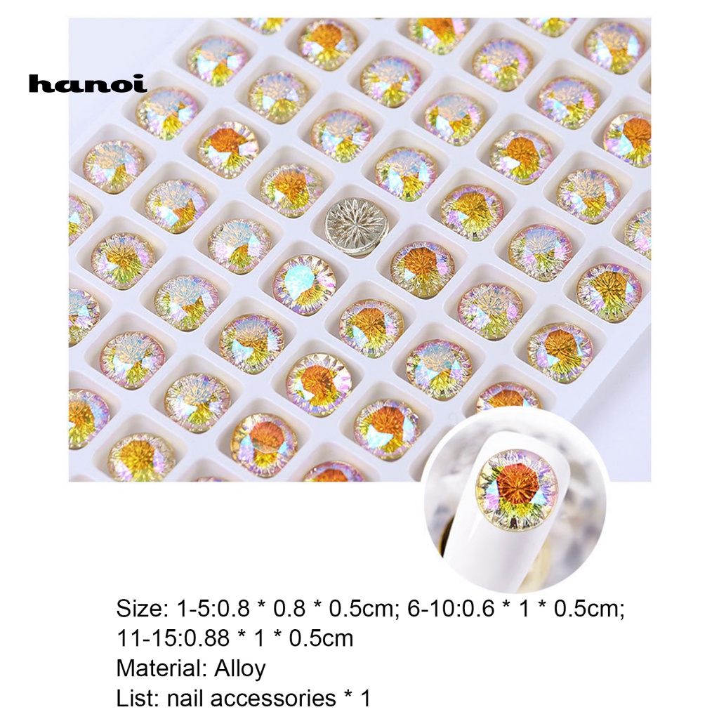 Hộp Phụ Kiện Trang Trí Móng Tay Trong Suốt Lấp Lánh