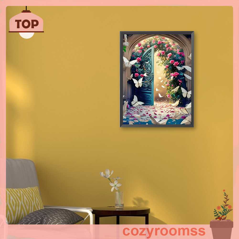 Tranh Đính Đá Kim Cương Toàn Bộ 5D DIY Hình Vẽ Vườn Hoa