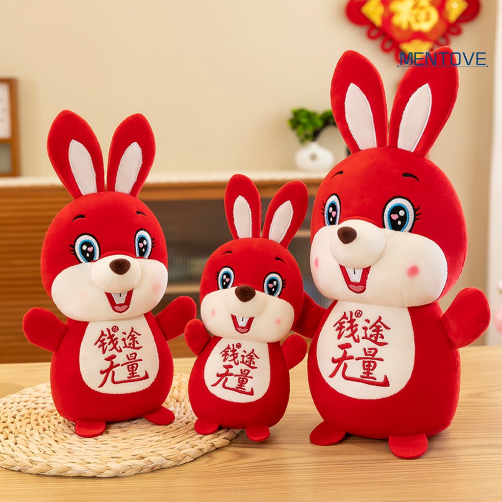 Thỏ Nhồi Bông May Mắn 20 / 25 / 30cm Trang Trí Phòng Ngủ Năm Mới 2023