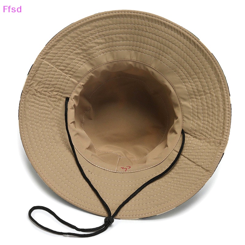 {Ffsd} Mũ Chống Nắng Vành Rộng Thoáng Khí Đi Biển Mùa Hè Họa Tiết Rằn Ri Cho Nam * Bán Chạy