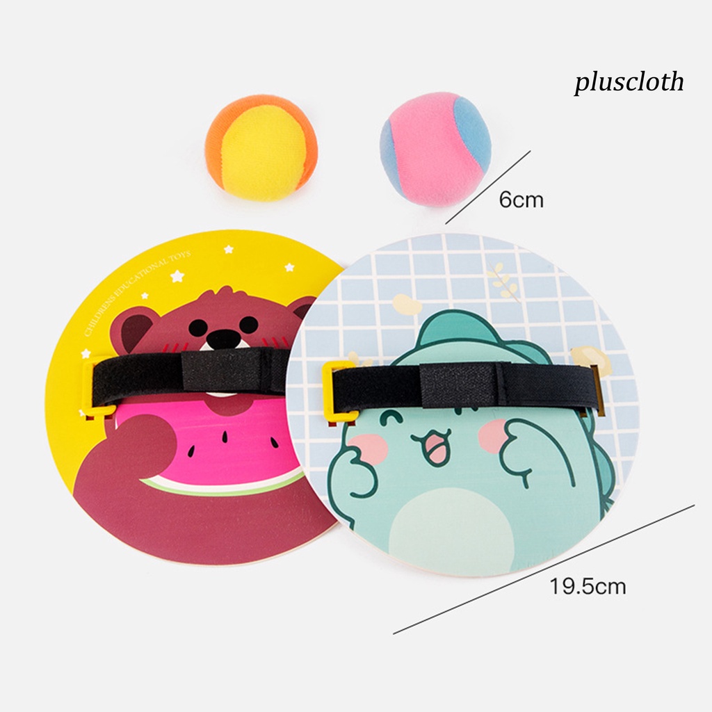 1 Bộ Đồ Chơi Bắt Bóng Dính Mềm Nhỏ Gọn Họa Tiết Hoạt Hình Vui Nhộn Cho Bé