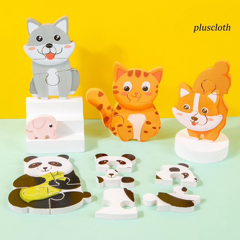 Bộ Đồ Chơi Lắp Ráp Bằng Gỗ Hình Động Vật Dễ Thương Cho Bé